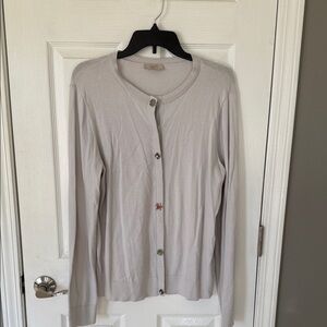 LOFT Soft Cream Knit Sweater
